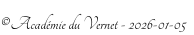 ©Académie du Vernet - 2026-01-05